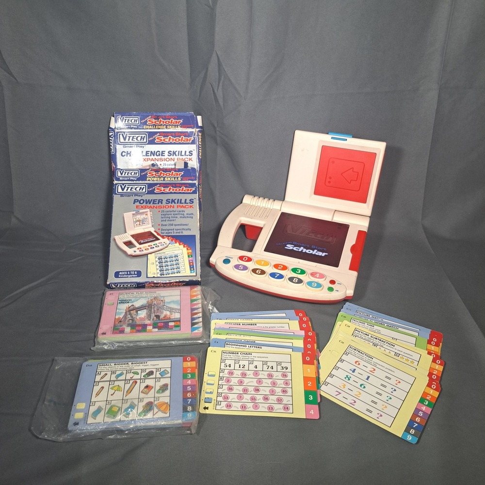 VTG VTech Talking Smart Start Scholar Learning Toy Expansion Packs Retro Kid Toy